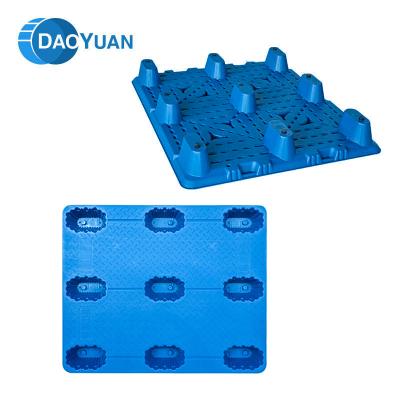 China Single Faced Nine Feet Single Faced Stackable Four Way Incoming Plastic Pallets for sale