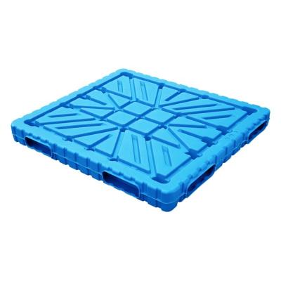 China Daoyuan Heavy Duty Double Faced Food Grade HDPE Blow Molding Double-face 1.4m Plastic Pallet 4 Way Entrance for sale