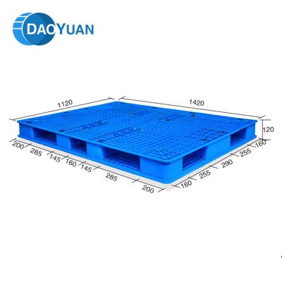 China Factory Supply Euro Platform Solid Plastic Double Faced Double Faced Plastic Euro Pallet for sale