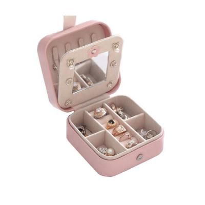 China EASETRIP Colorful PU Leather Folding Jewelry Ring Jewelry Boxes Portable Wholesale for sale