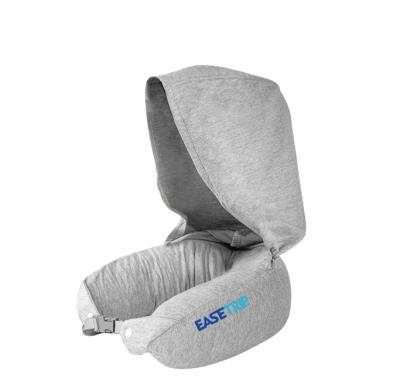 China Universal Massage Plane Folding Memory Foam Neck Rest Sleep Travel Pillow with Hood Memory Foam for sale