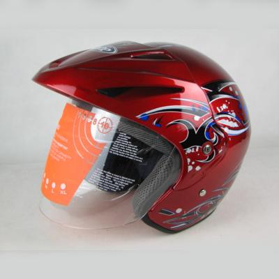 China Free Shipping Head DEFE VINTAGE Good Quality Fiberglass Scooter Helmet Zebra Bright Pink Open Face Protection For Girl for sale