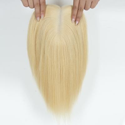 China Mono Straight Fine With Raw Virgin Human Hair Monofilament Toppers 5x6.5 Lace Hair Pieces Swiss Hairpiece For Women With Hair Clips for sale