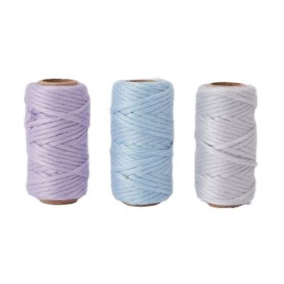 China 3 Pack Gift Twist Wrapping High Quality Cotton Tie Natural Soft Cotton Rope For DIY Activities for sale