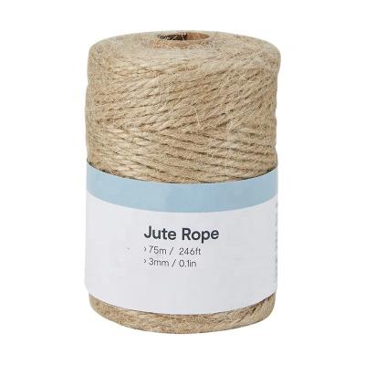 China Gift wrapping natural cheap price sisal rope jute gardening rope twist 7.5m wrap gifts jute rope for sale