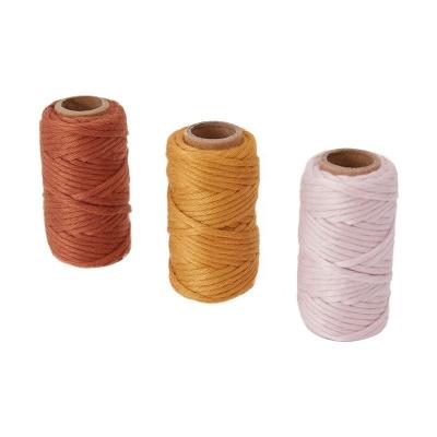 China 3 Pack Twist Cotton Rope Gift Packing Twisted 100% Cotton Rope Solid Color Natural Rope for sale