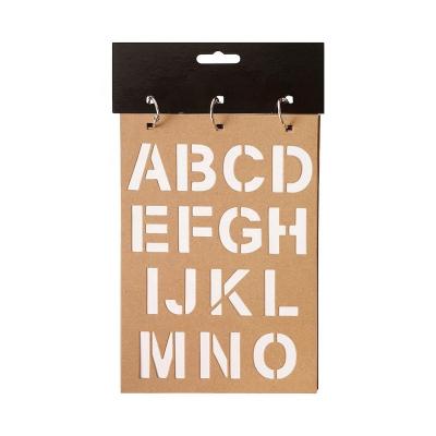 China Hot selling paper DIY projects an artistic makeover with this must-have A4 stencil alphabet for sale