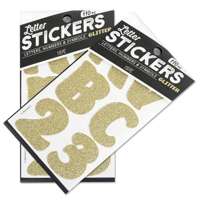 China Modern Home Use Kid Create A Headline That Stands Out Using Gold Glitter Letter Stickers for sale