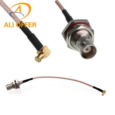 China High Quality BNC Female Switch MCX Male Right Angle Connector Pigtail Cable 15cm RG316,MCX Male Right to BNC Female for sale