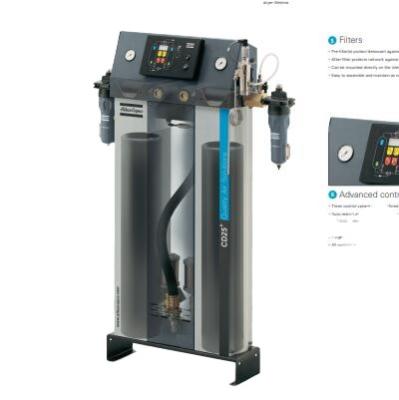 China Hotels Atlas Copco Air Compressors Desiccant Dryers CD+ Series Heatless CD70+ CD80+ CD100+ CD145+ for sale