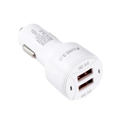 China Mobile Phone/Power Bank/Laptop/Tablet New Design 6a Dual Usb Car Charger Mobile Phone Left Fast Charging Charger for sale