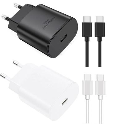 China Mobile Phone For Type-C Fast Power Adapter 25W Travel Samsung PD Fast Charger Adapter for sale