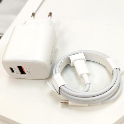 China 20W Hot Selling 2022 Charger Adapter 20W Charger With PD Fast Charging Cable 1m for sale