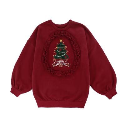 China Breathable Christmas Tree Holiday Theme Plush Agaric Plush Women Casual Comfortable Sweatshirts for sale