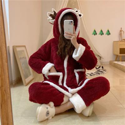 China 2021 New Arrivals Women's Christmas Thermal Vacation Comfortable Pajamas Sleepwear for sale