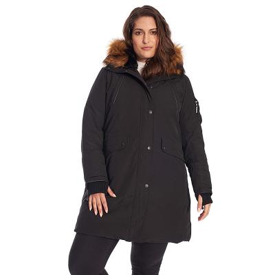 China simple and fashionable women's solid color Anti-wrinkle down long parka coat in winter for sale