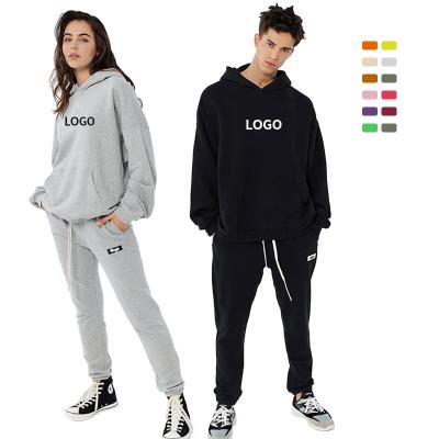 China 100% Custom High Quality Breathable Sweatpants And Cotton Hoodie Set Tracksuit Made Unisex Slim Fit Sportswear For Women Men for sale