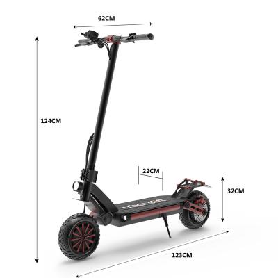 China 2021 52V 20AH 2000w Unisex Foldable Electric Scooter Adult 10inch 2 Motors Dual Wheels For Fast Mobility E Scooter Offroad For Adult for sale