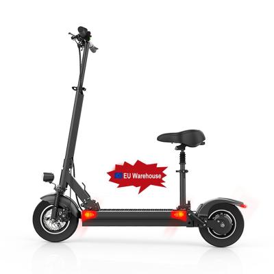 China DDP Europe Warehouse Unisex 48V 18Ah 500W Fat Tire 10 Inch Max Speed ​​To 50km/h Off Road Adult Electric Scooter With Seat for sale