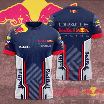 China Other New Men's F1 Outdoor Sports Quick Dry Formula 1 Bull Round Neck Graphic Racing Shorts Sleeve Breathable Kids Tops for sale