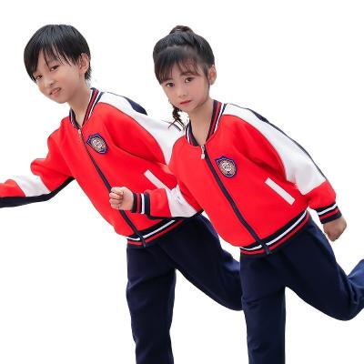 China Soft/Wear-resistance/Breathable/Dirty-resistance/Comfortable Boys School Uniform Coat And Pants Design Jacket Kindergarten Suppliers Shenzhen Uniform School Uniforms 3 Pieces Suit for sale