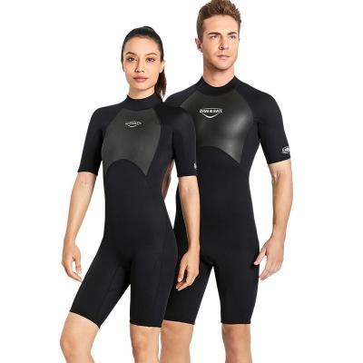 China Antibacterial Breathable Shorts Sleeved Diving Suit Swimwear One Piece Swimsuit Swimming Stretch Air Diving Suit For Men for sale