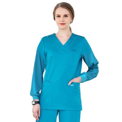 China Hospital hospital uniforms men green scrubs uniforms hospital soild color uniform for hospital staff for sale