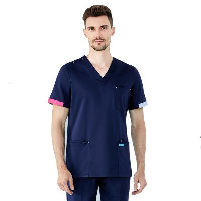 China Royal Blue Male Hospital Hospital Nurse Scrubs Medical Uniform Sets Turtle Neck Male Medical Nursing Uniform Sets Scrubs for sale