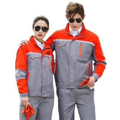 China Soft/Wear-Resistance/Dirty-Resistant/Comfortable Work Uniforms Men Set With Reflector Customize Logo Safety Workwear Clothes Waterproof Industrial Engineering Suit for sale