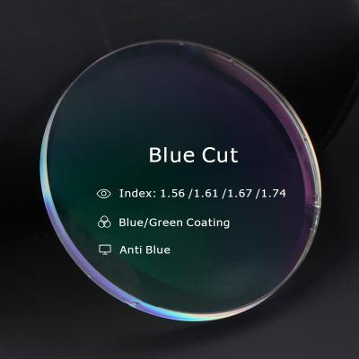 China MR Cut Blue 7 1.67 Optical Lens SHMC Len Manufacturer Multi Hard Coated Optics Single Vision Good Prices for sale