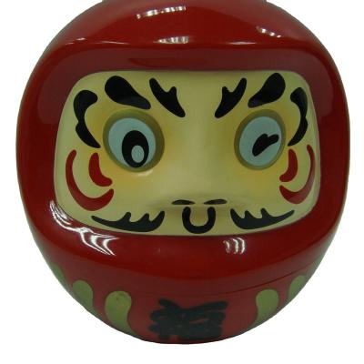 China Non-toxic toys for kids boys cartoon Daruma toy 3D piggy bank plastic piggy bank for sale