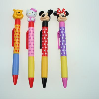 China Creative Kids Toy Stationery Head Pen De Cobertores Of BSCI Pens Non-toxic Cartoon Character Children for sale