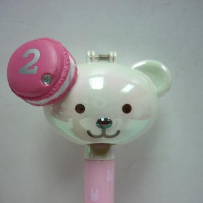 China 2021 BSCI Non-Toxic Custom Pink Bear Animated Retractable Pen Cats Pen Cute Cartoon Toys For Girl Bear Toys for sale