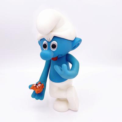 China Non-Toxic Children's Cartoon BSCI 3D Figure Elf Doll Toys Toy Blue Toys Piggy Banks Children's Doll Coin Bank for sale