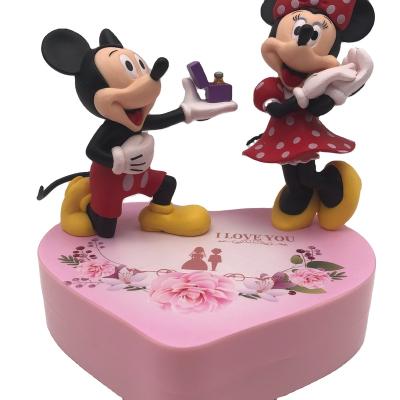 China 2021 Best Selling OEM Small Disneytoys Jewelry Box Cartoon Animal Mouse Figure Girl Jewelry Container for sale