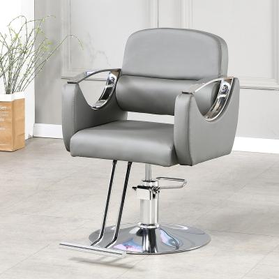 China Modern Beauty Salon Equipment Furniture Sets Hairdressing Stylist Stations Makeup Gray Chair Pour Salon Coiffure for sale