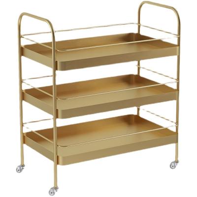 China Modern Modern Multi-purpose Kitchen Rolling Metal Rack Storage Cart for sale