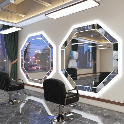 China Modern Wall Mounted Full Length Light Smart Rectangle Dressing Hair Led Salon mirror for sale