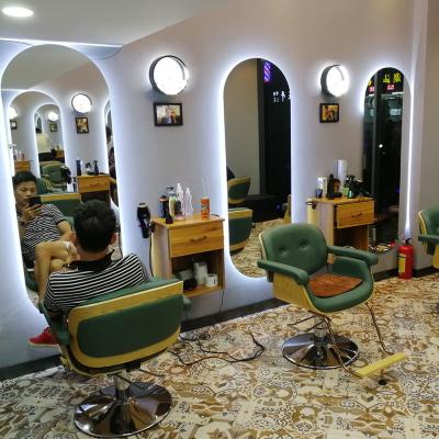 China Modern Wholesale Modern Popular Hair Salon Mirror Smart Wall Mirror Touch Screen For Barber Shop Station Led Salon Wall Mirror for sale