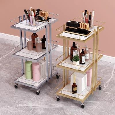 China Modern Medical Furniture Nail Gold Hair Luxury Trolleys For Beauty Salon for sale