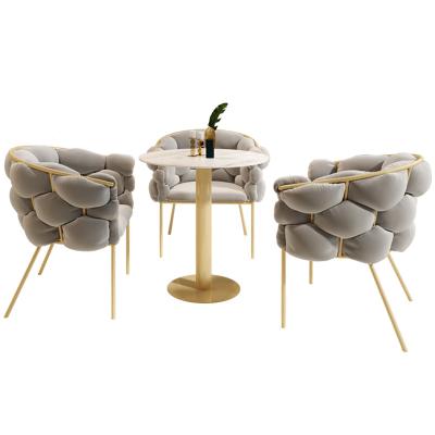 China Modern Nordic Western restaurant booth sofa with coffee shop milk tea shop table for sale