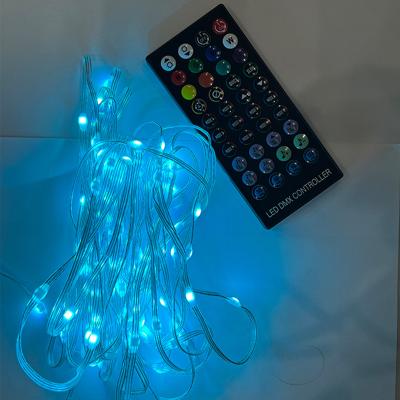 China Hotel Wholesale Decorations Holiday Christmas Led Light Full Color Copper Wire Led Fairy Lights for sale