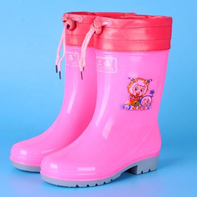 China Cheap Shoes Waterproof Customized Glitter Children Baby Kids Pvc Garden Rain Boots for sale