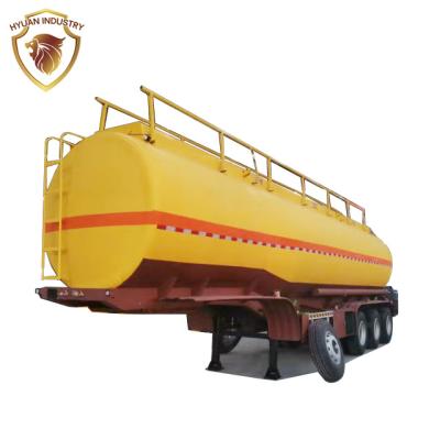 China Truck Trailer 3 Axles 50000liters Volume Diesel Fuel Refueling Jet Liquid Oil Tank Container Trailer For Sale for sale