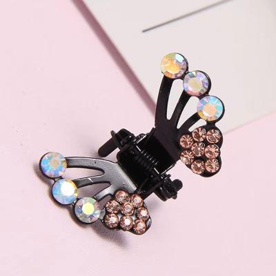 China Iron Hot Sale12 PC Crystal Flower Mini Hair Claw Pin Hair Accessories Plum Child Barrette Clip Hair Clip Catch Student H for sale