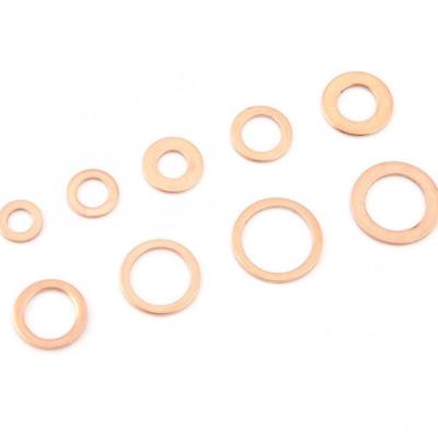 China Various Sizes Of Copper Copper Flat Ring Oil Drain Plug Crush Joint Fittings for sale