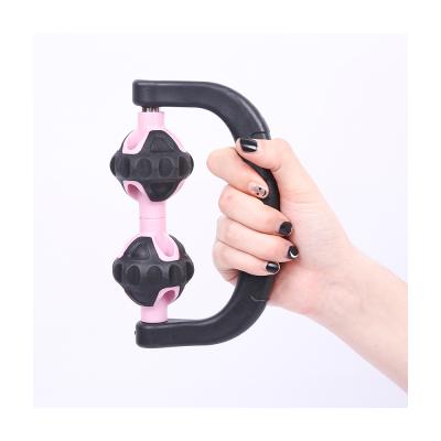 China ABS+steel pipe best selling physical Amazon thigh calf muscle massage ball roller for pain treatment for sale