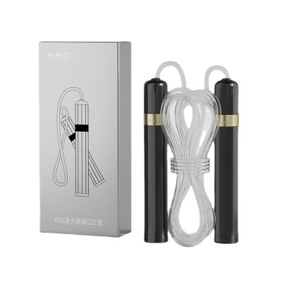 China New Design Aluminum Alloy Fast Speed ​​Jump Rope Led Light Up Counter Digital Calorie Fitness Glowing Smart Jump Rope Skipping Rope for sale