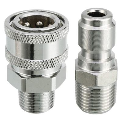 China Machinery Repair Shops 1/4 Inch Stainless Steel NPT Male And Female Quick Connector 3/8 Inch Socket Coupler for sale