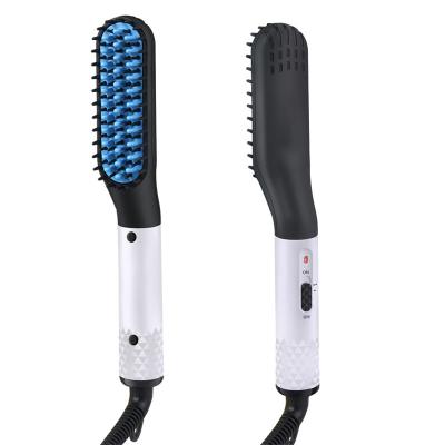 China Amazon Comfortable Hot Man Mini Electric Beard Styling Comb Beard Hair Styling Tools Professional Straight Beard Hair Comb for sale